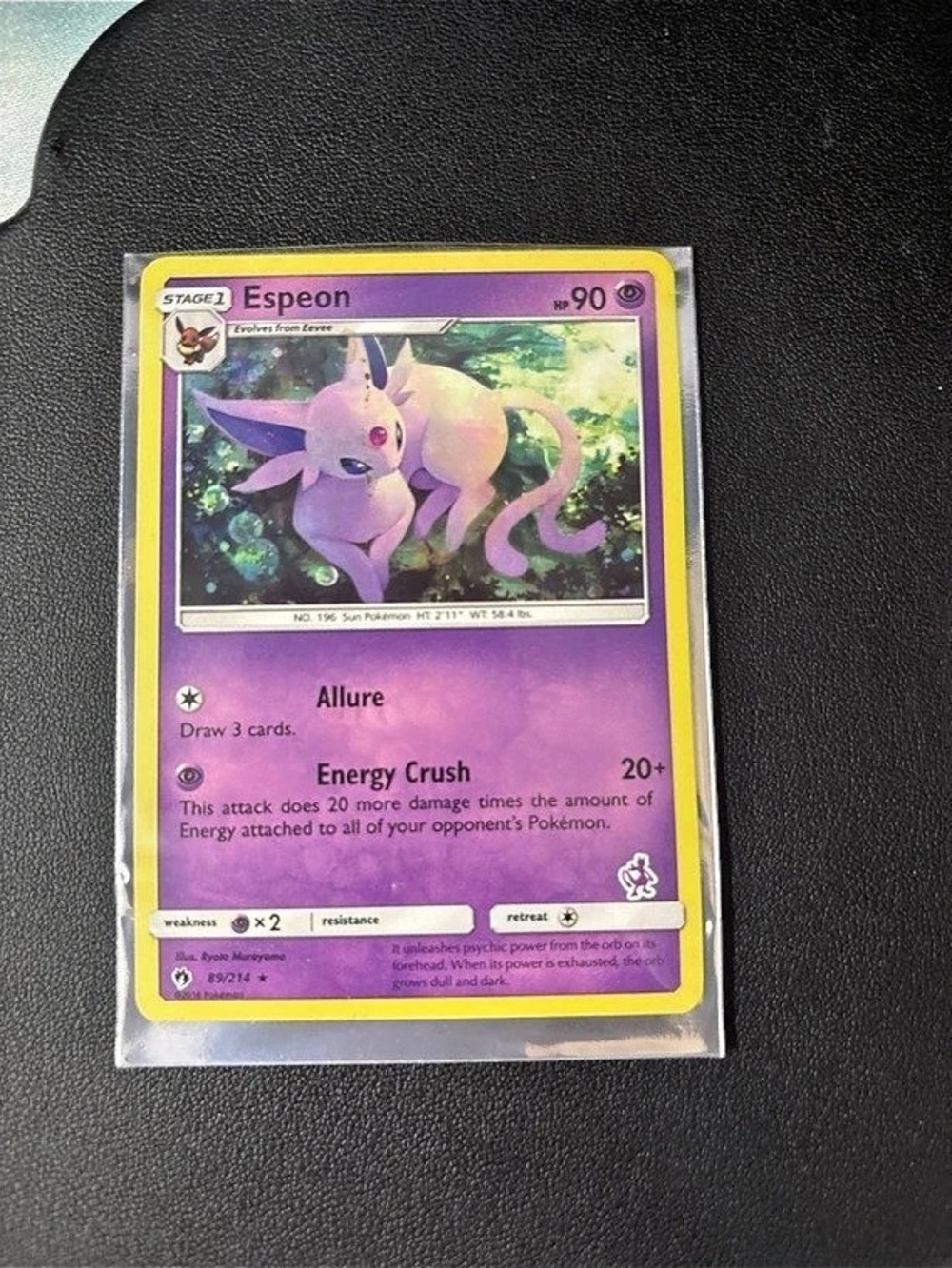 Pokemon Espeon 89/214 Lost Thunder Trading Card Purple